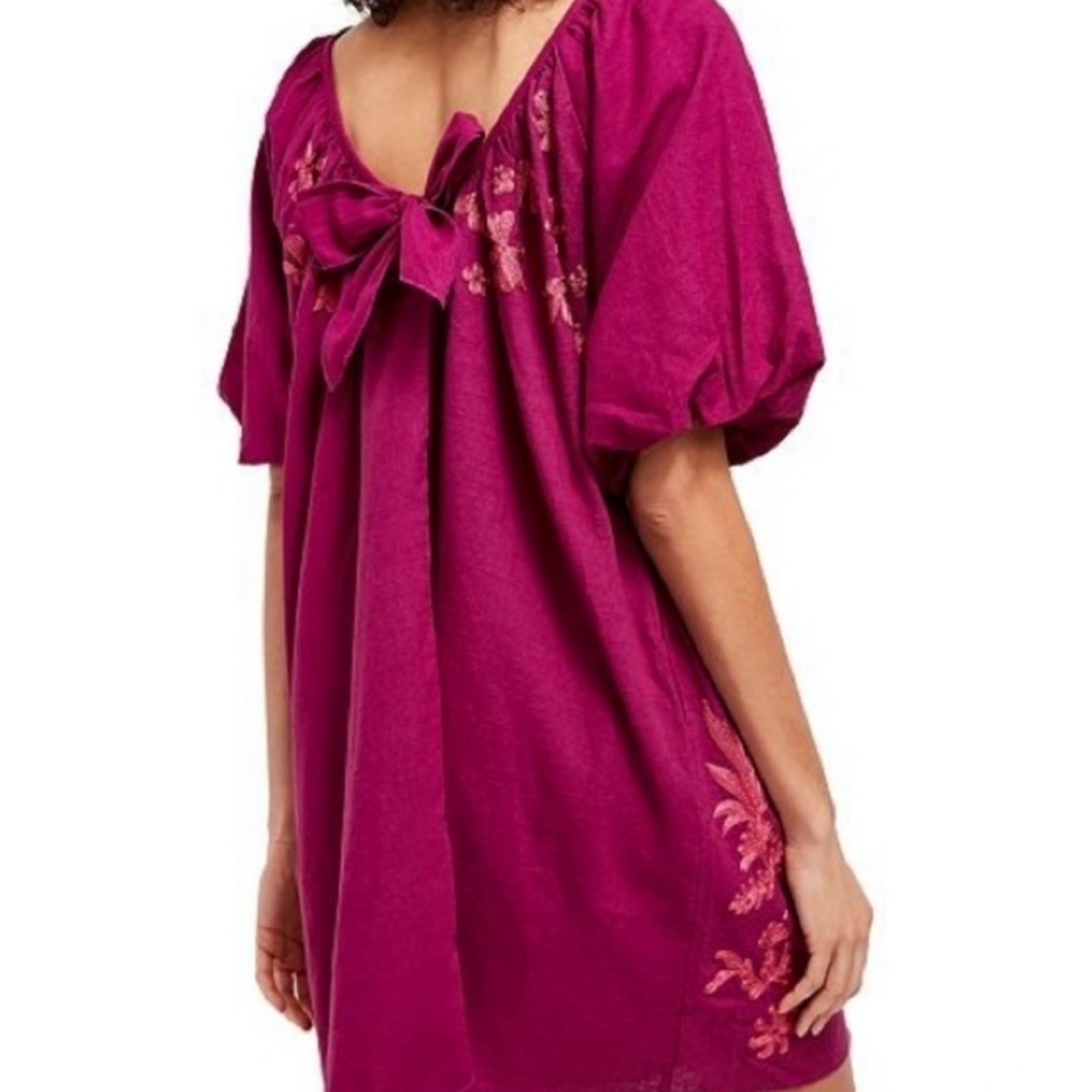 NWT Free People Fiona Embroidered Mini Dress - Picture 9 of 15